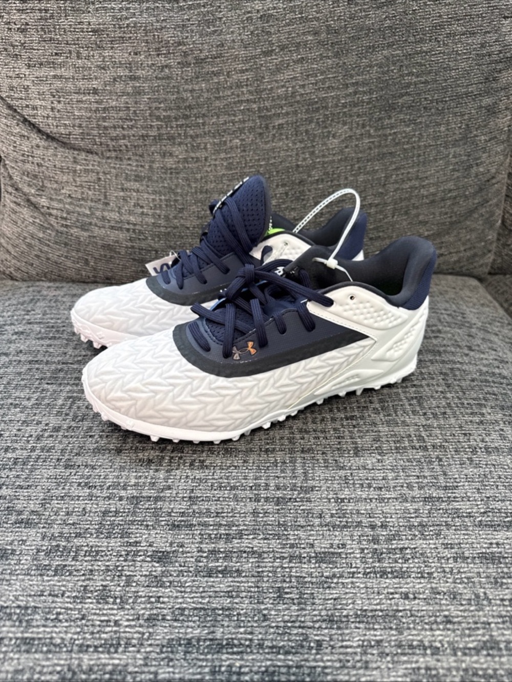 Under Armour Men's Athletic Shoes White and Navy